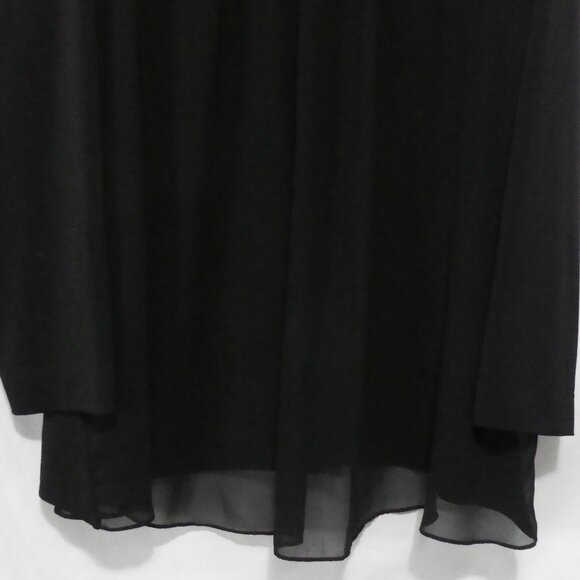 RACHEL - RACHEL ROY | size 2X | Elegant Black Sheer Button-Down Blouse - Picture 13 of 14